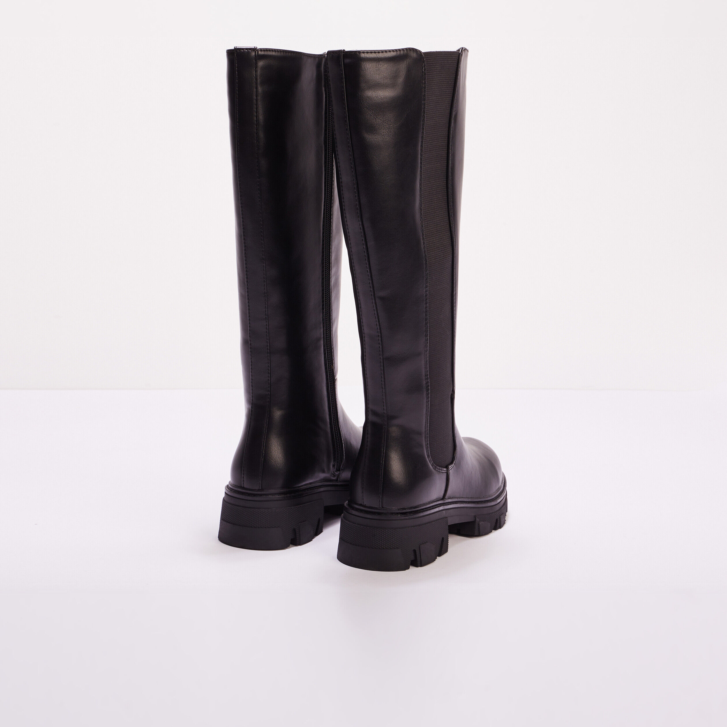 Bottes chunky zippées noir femme | Cache Cache