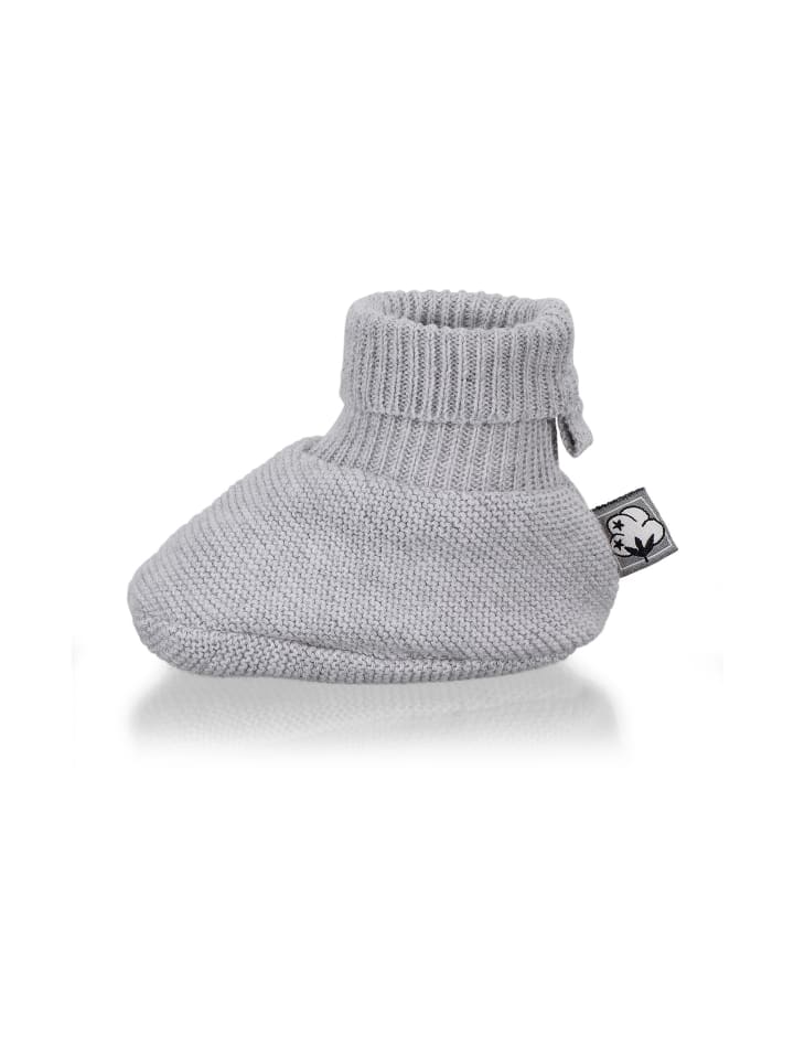 Sterntaler GOTS Strick-Schuh in hellgrau melange günstig kaufen
