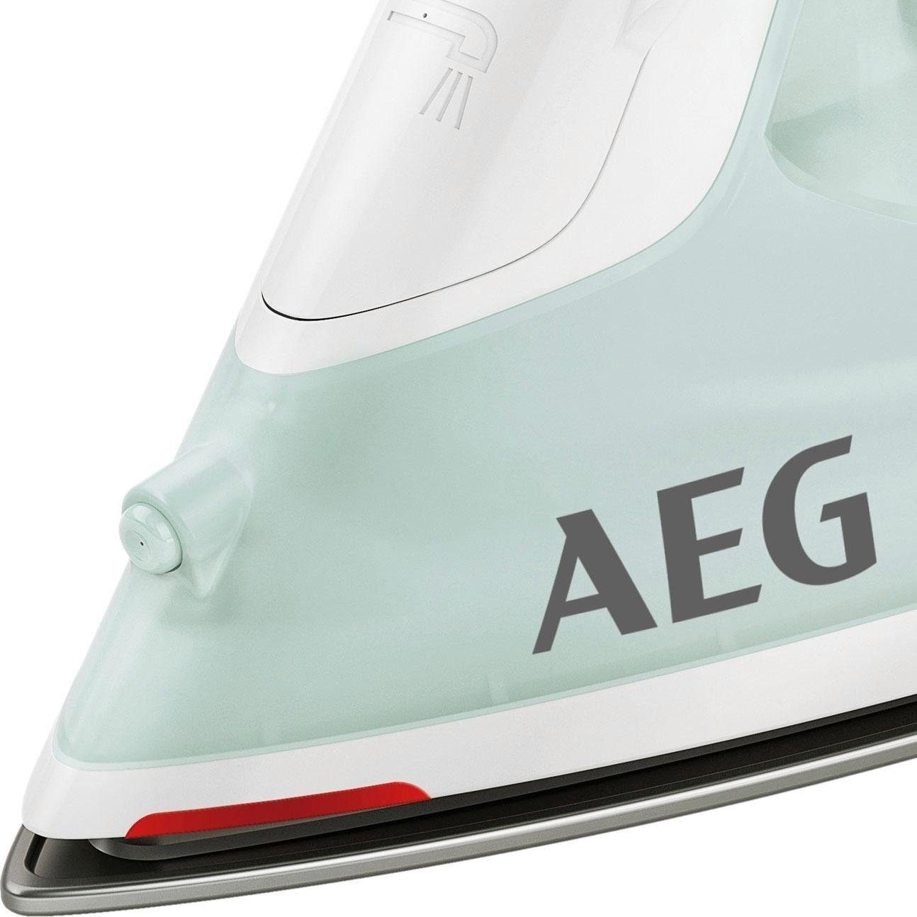 AEG Dampfbügeleisen EasyLine DB 1740LG, 2400 W, Filtration mit Anti-Kalk-Patrone, Restwärmeanzeige, 110 g Dampfstoss