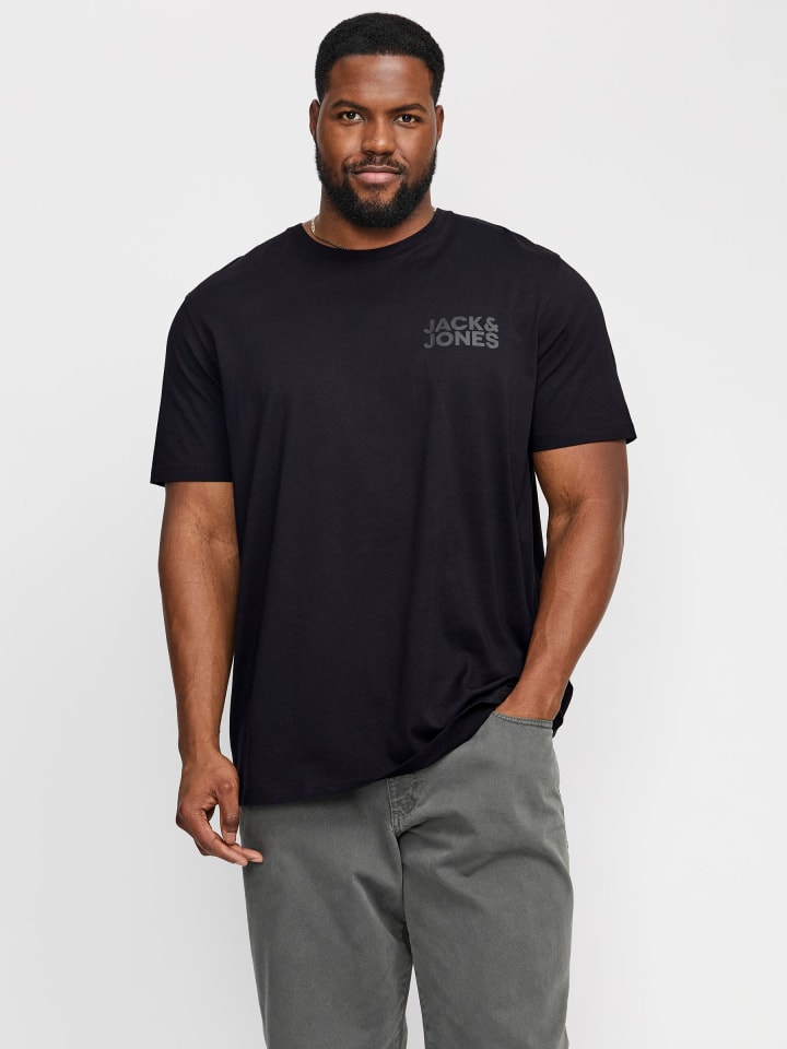 JACK & JONES PLUS T-shirt in Black günstig kaufen