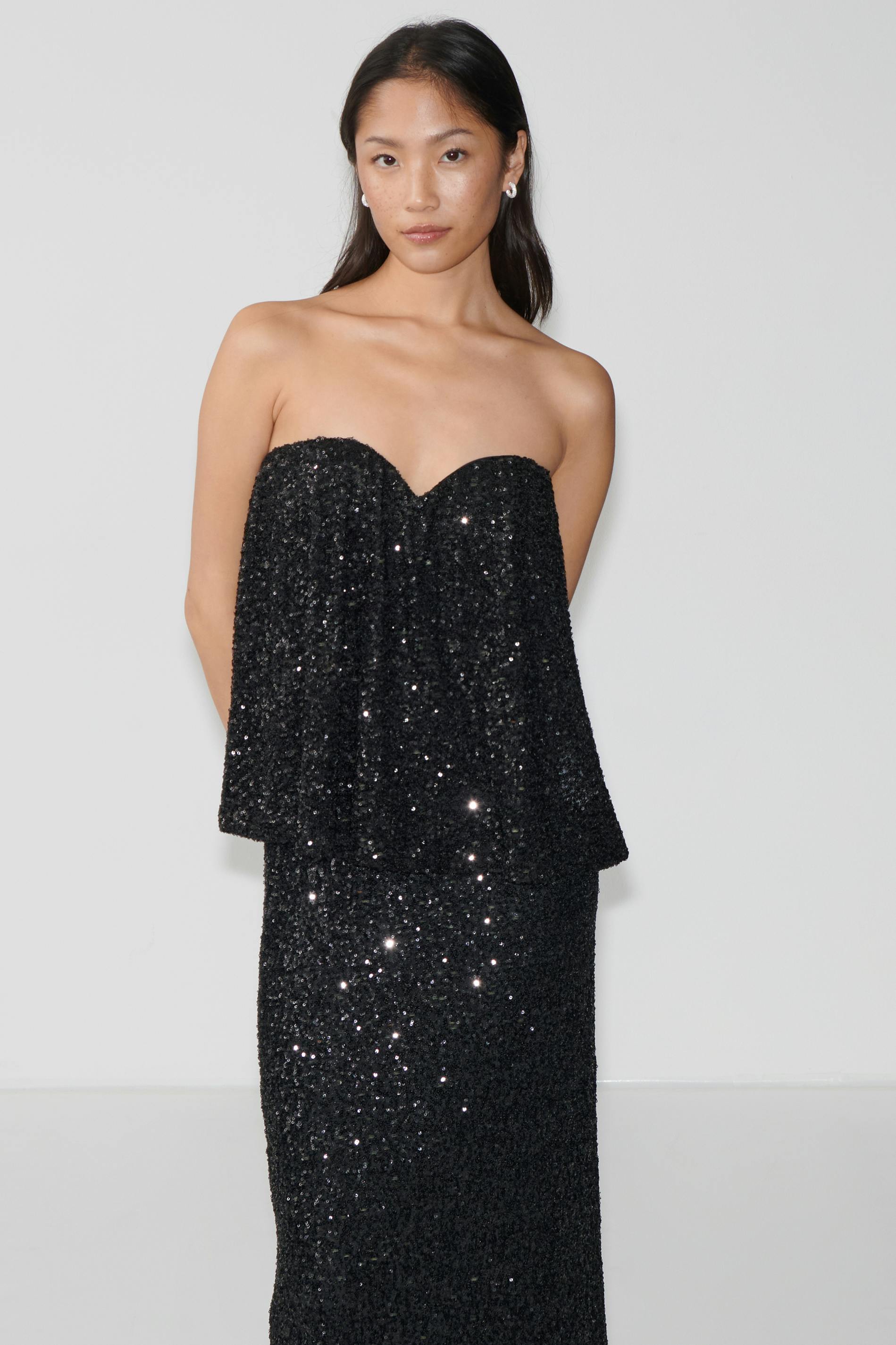 Strapless sequin top