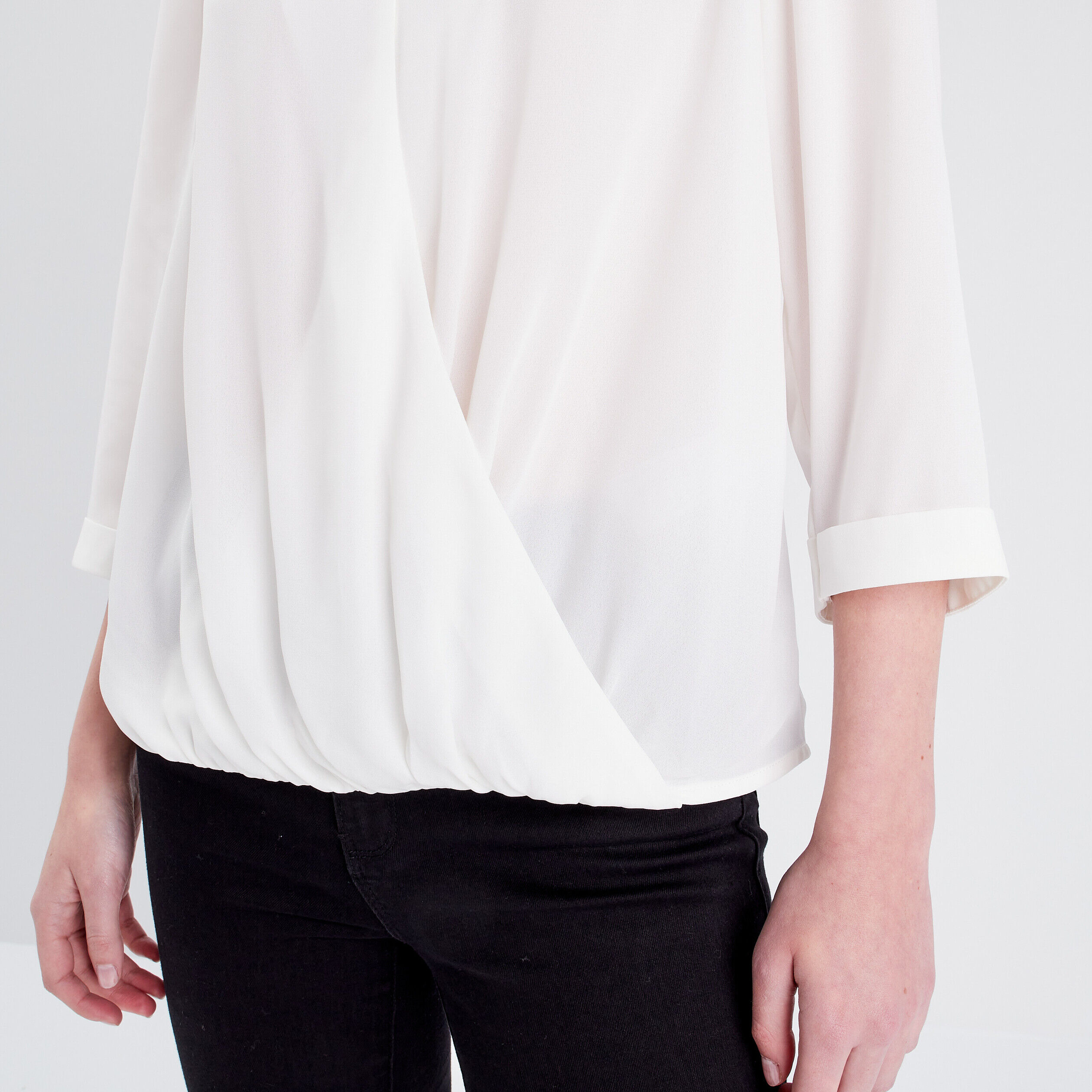 Blouse manches 3/4 ecru femme | Cache Cache