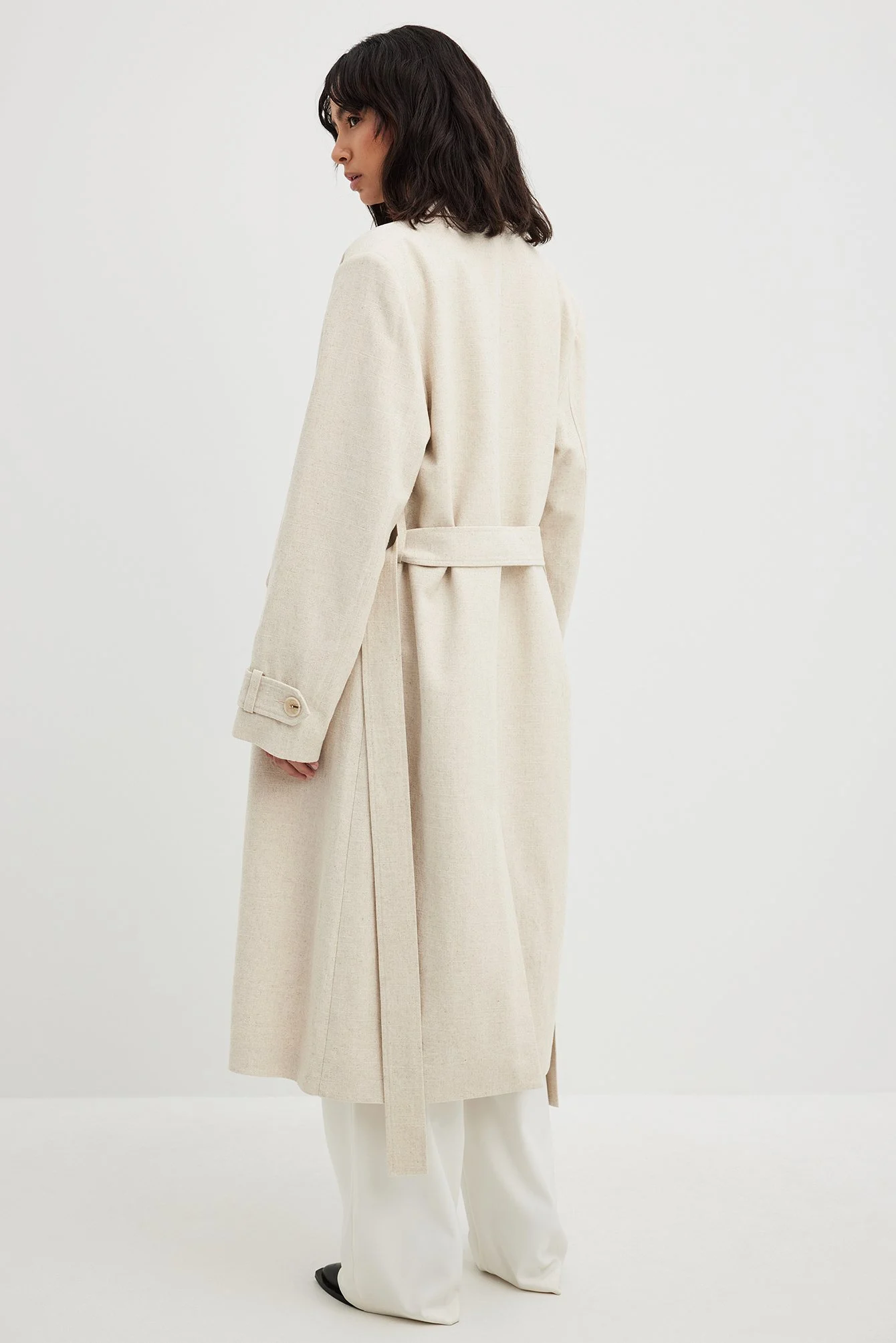 Trenchcoat aus Leinenmischung