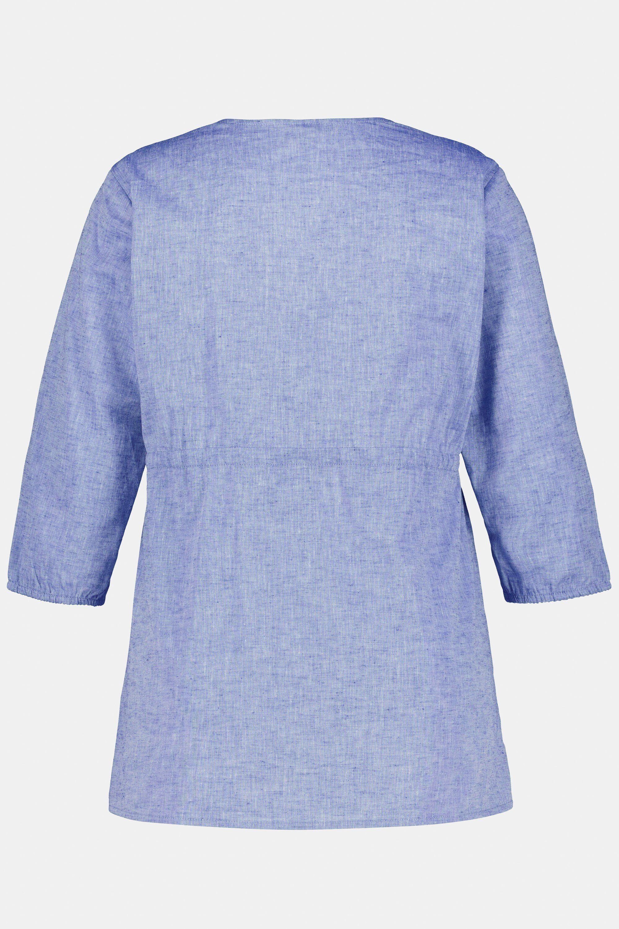 Ulla Popken Umstandsbluse Bellieva-Bluse A-Line elastische Taille 3/4-Ärmel