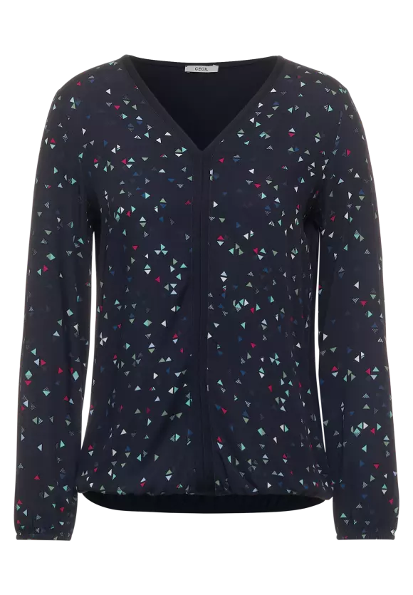 CECIL Printbluse im Materialmix