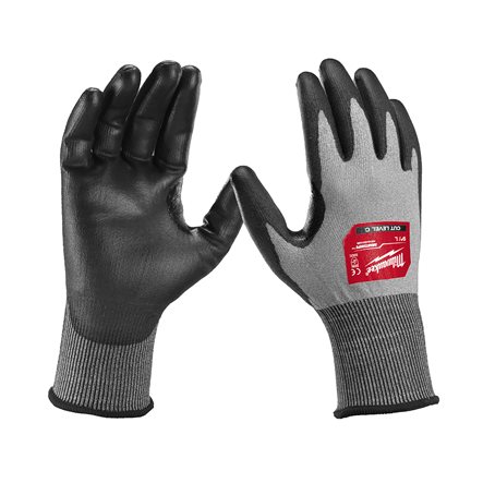 „Milwaukee Accessories 4932480498 Hi-Dex“ darbo pirštinės, pjovimui atsparios, 3/C - 9/L klasė, 1 pora
