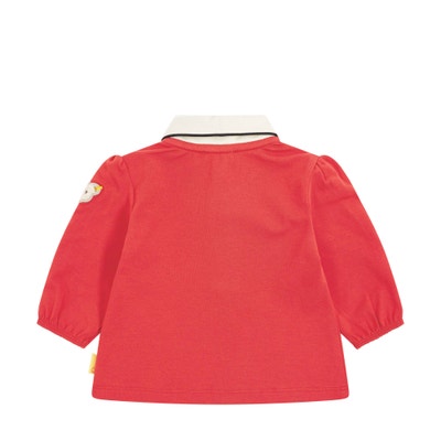 Poloshirt langarm, rot für Mädchen
