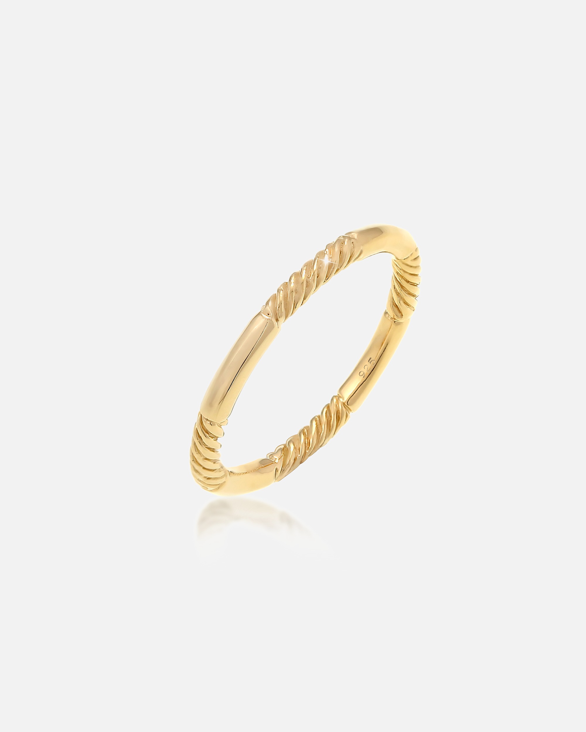 Elli Stacking Basic Turned Minimal Women's - (925/1000) Silver
