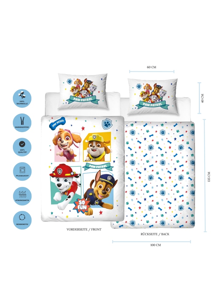 Paw Patrol Baby Bettwäsche-Set 