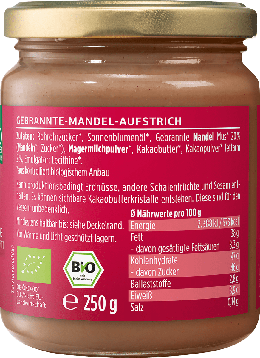 Brotaufstrich, Almond Cream gebrannte Mandel, 250 g