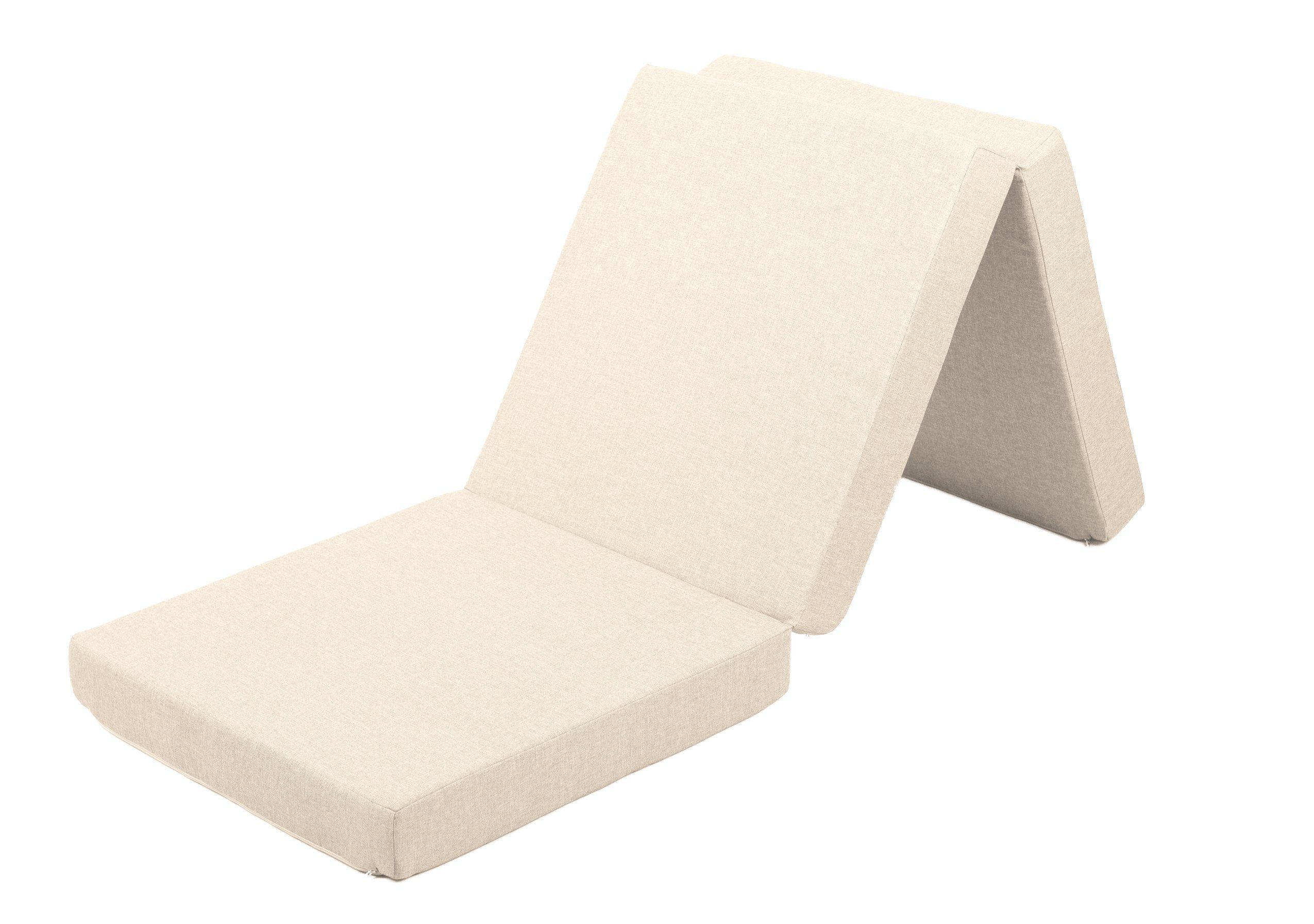 Klappmatratze Klappmatratze (Matratze 195x65x5+Tasche+Deko Kissen 55x30), FAVRE, (Set)