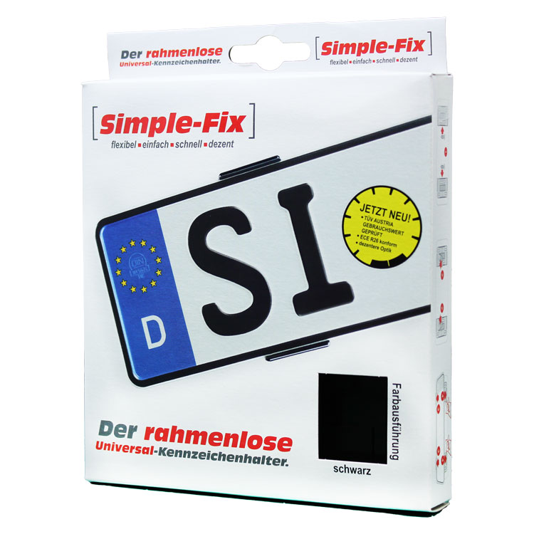 Kennzeichenhalter, 2 Paar, schwarz von SimpleFix - ATU