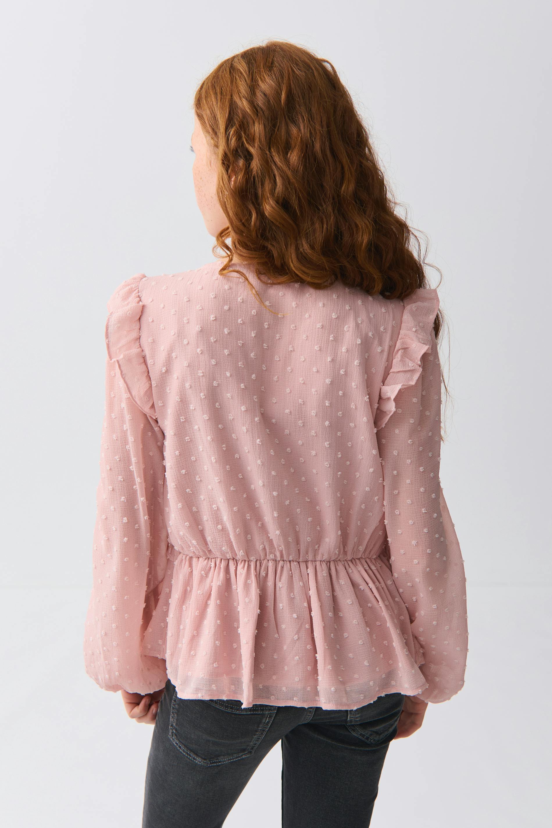 Y frill v blouse