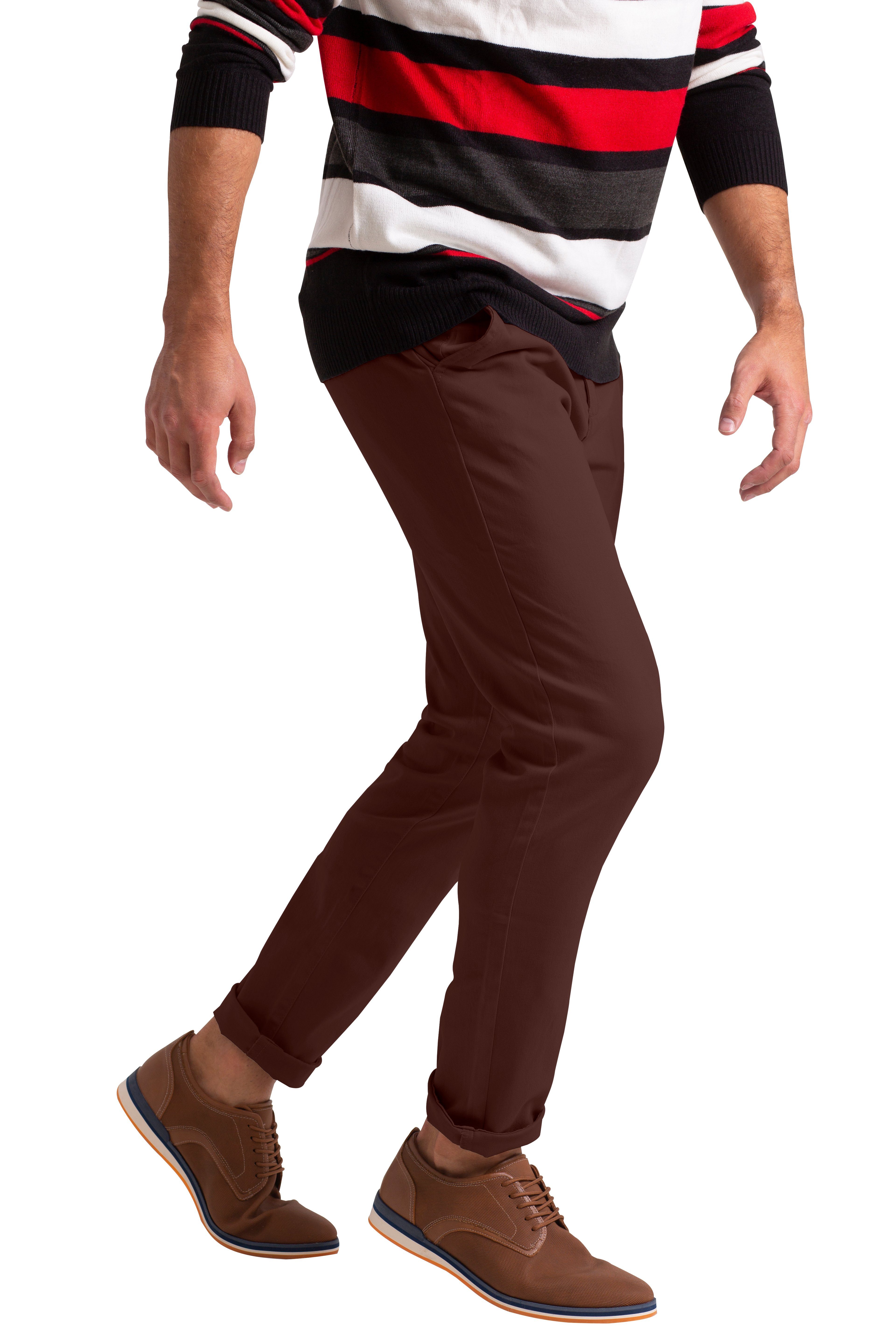BlauerHafen Chinohose Slim-Fit-Chinos für Herren klassischer Stretch-Chinohose Hose