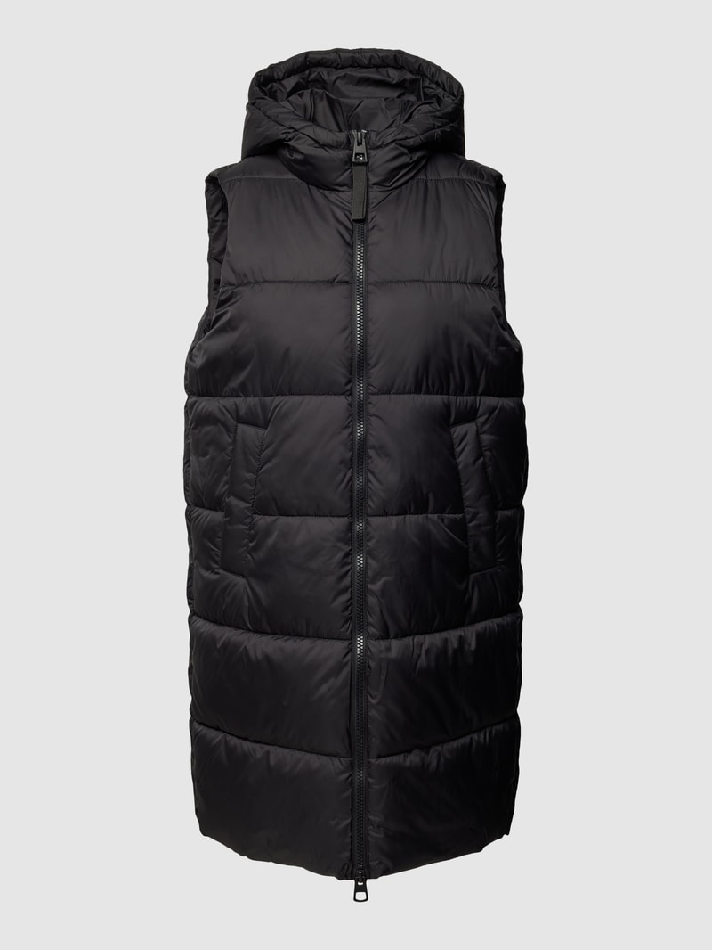 Weste mit Steppnähten Modell 'Puffer' in schwarz