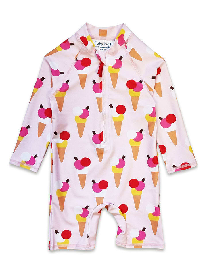 Toby Tiger Bade-Overall in Rosa günstig kaufen