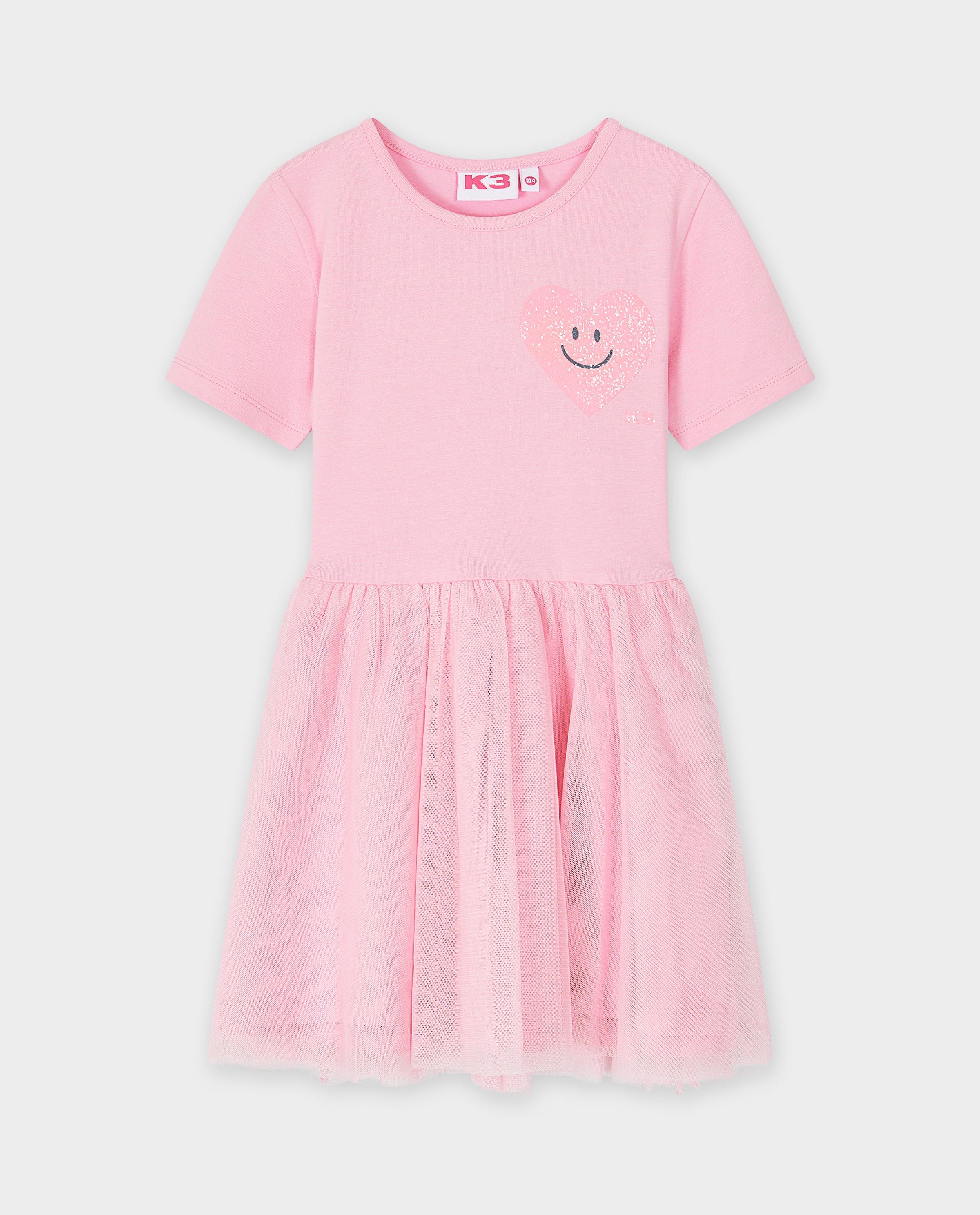 Rochie K3 cu fustă roz din plasă