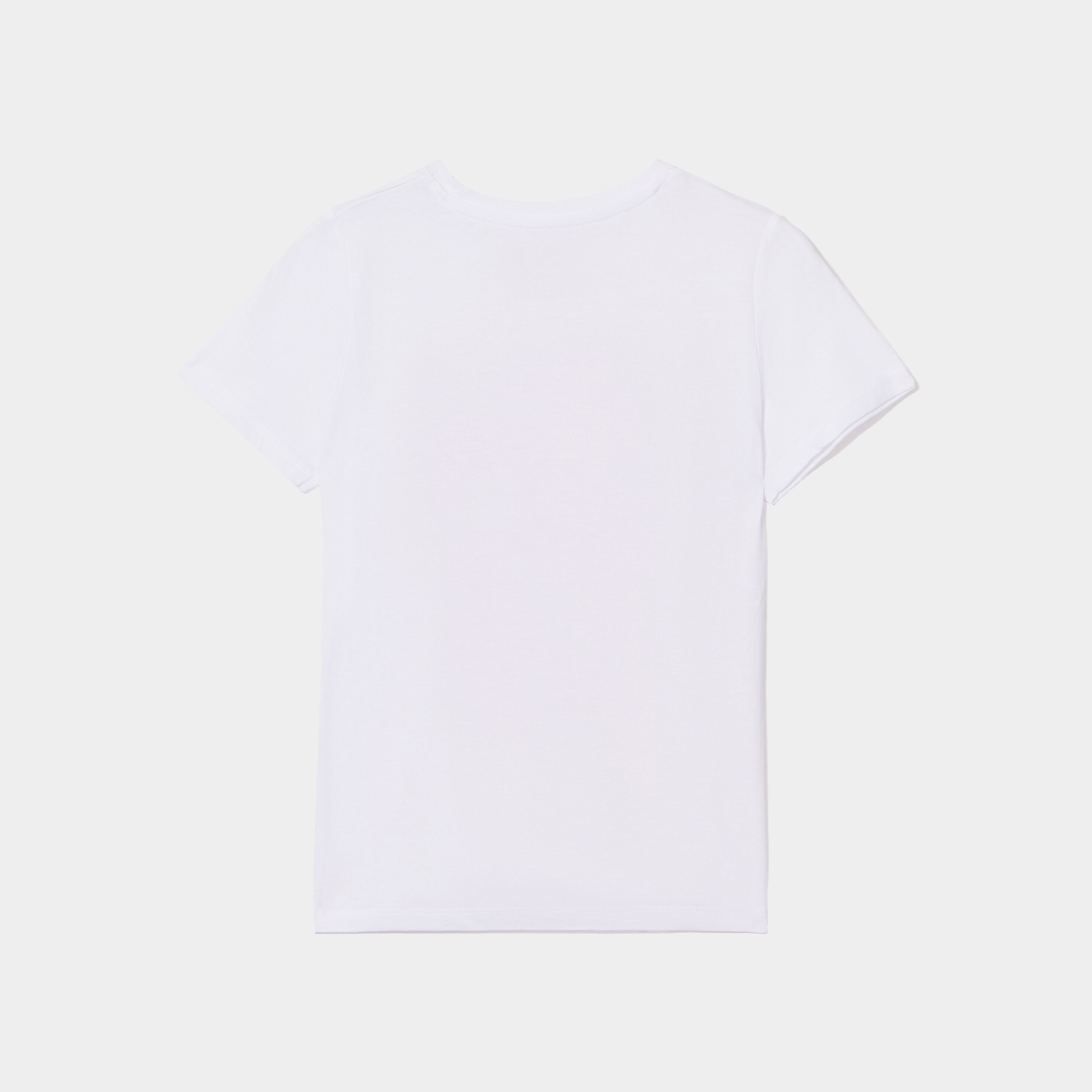 T-shirt col rond manches courtes coton blanc garçon | La Halle