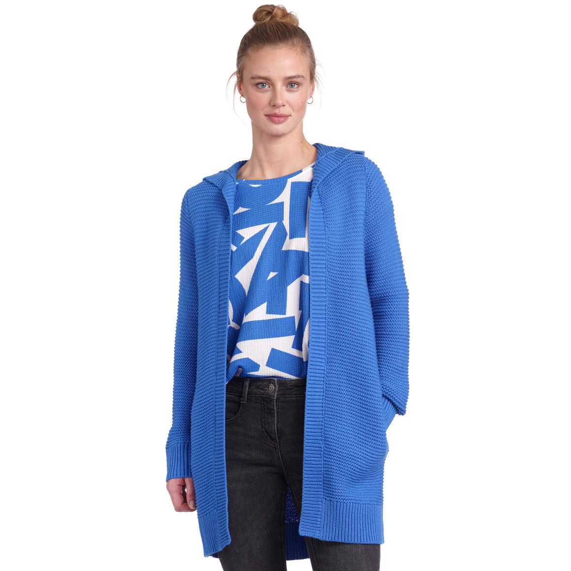 Damen Strickjacke mit Kapuze