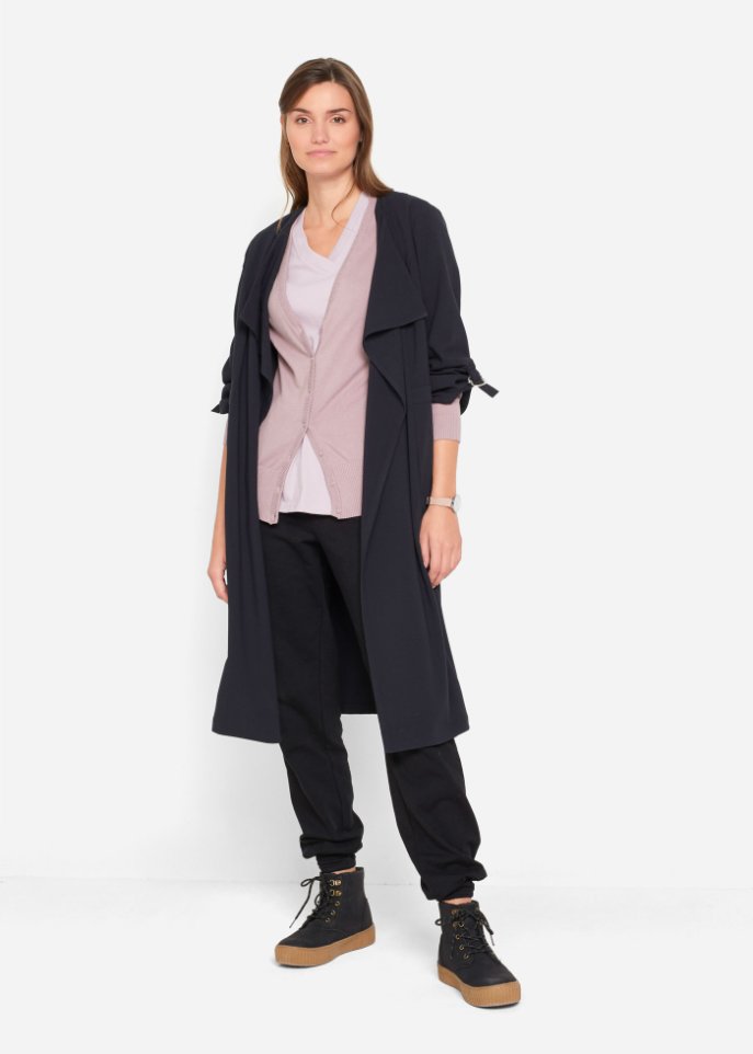 Weites Long-Shirt mit V-Ausschnitt, Kurzarm (5er Pack)