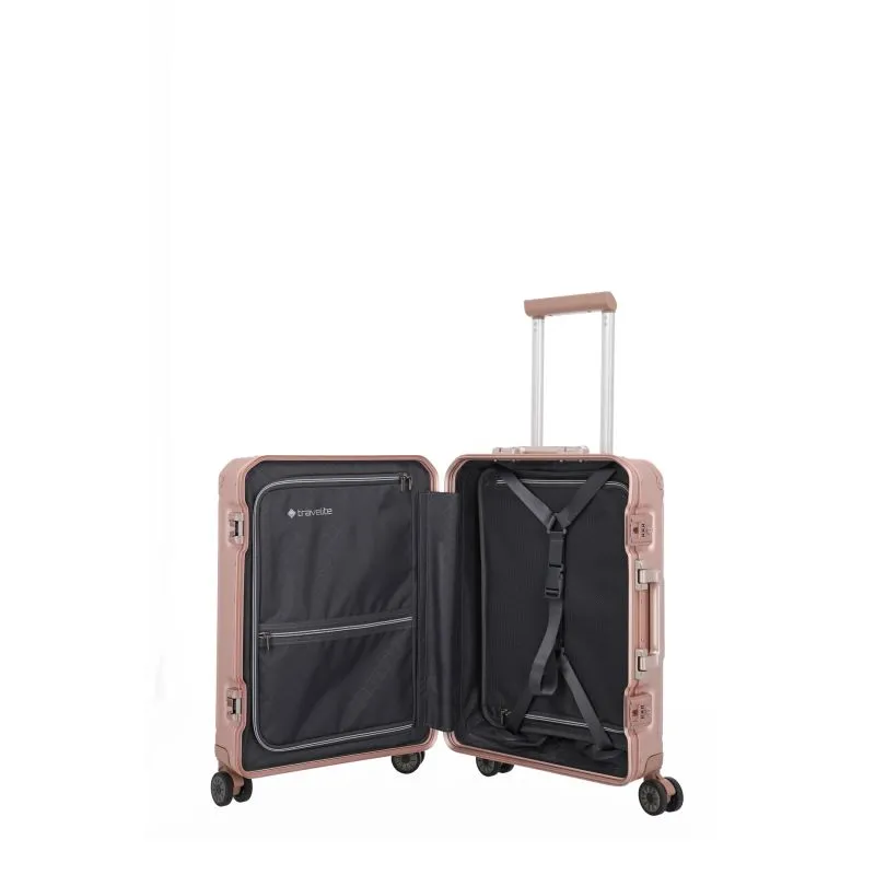 Travelite NEXT Trolley S mit 4 Rollen (55 cm) - Rosé