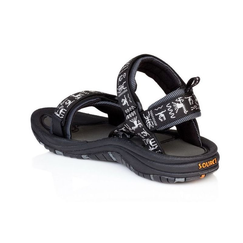 Source Gobi schwarze Herren Inka-Sandalen