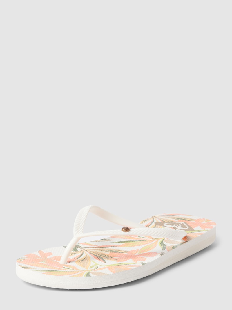 Zehentrenner mit Allover-Print Modell 'BERMUDA PRINT' in offwhite