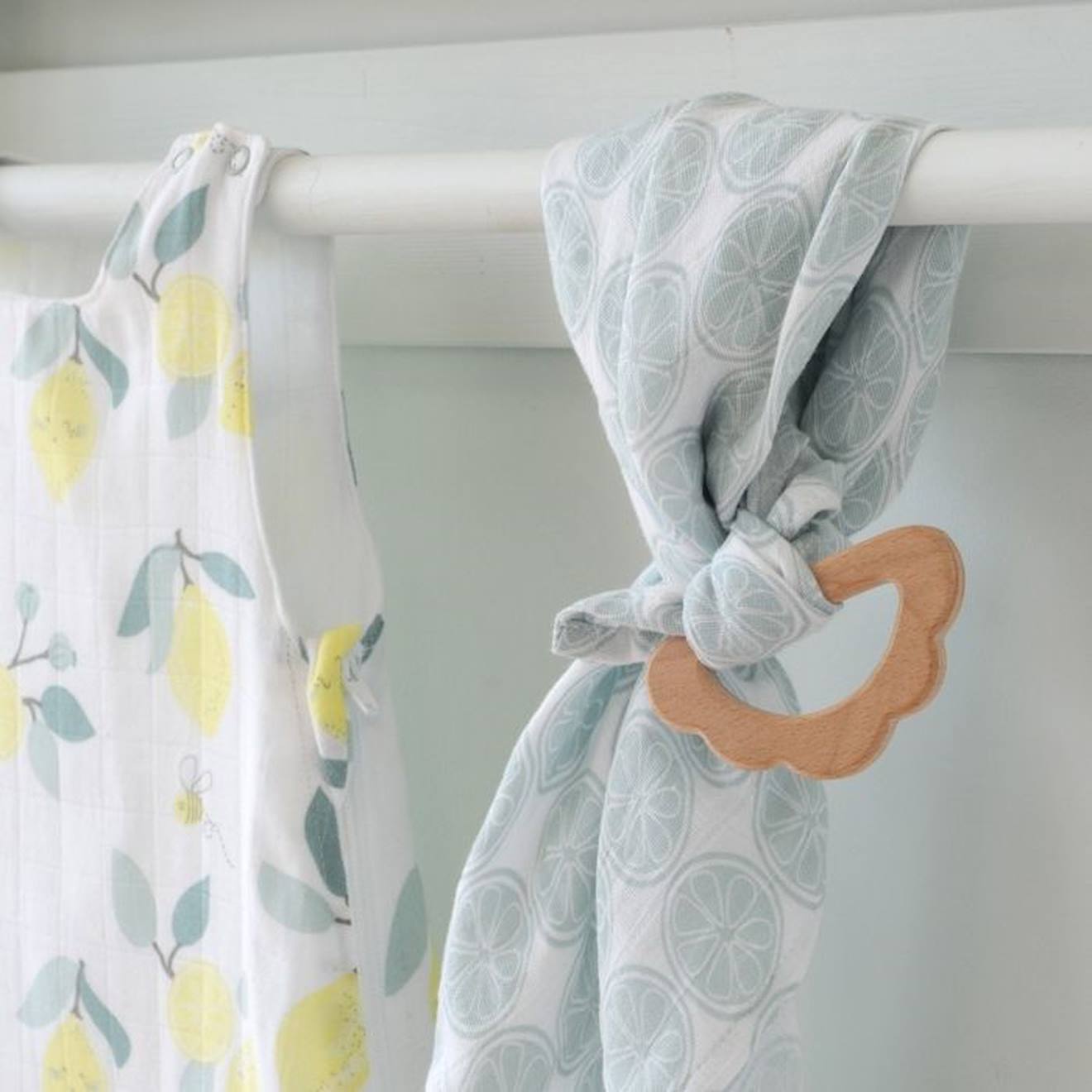 Lot de 3 langes en coton bio* Limonade jaune
