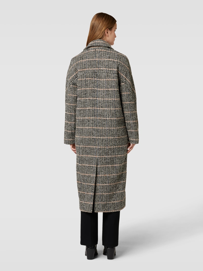 Mantel mit Glencheck-Muster Modell 'NEW ELEMENT' in schwarz