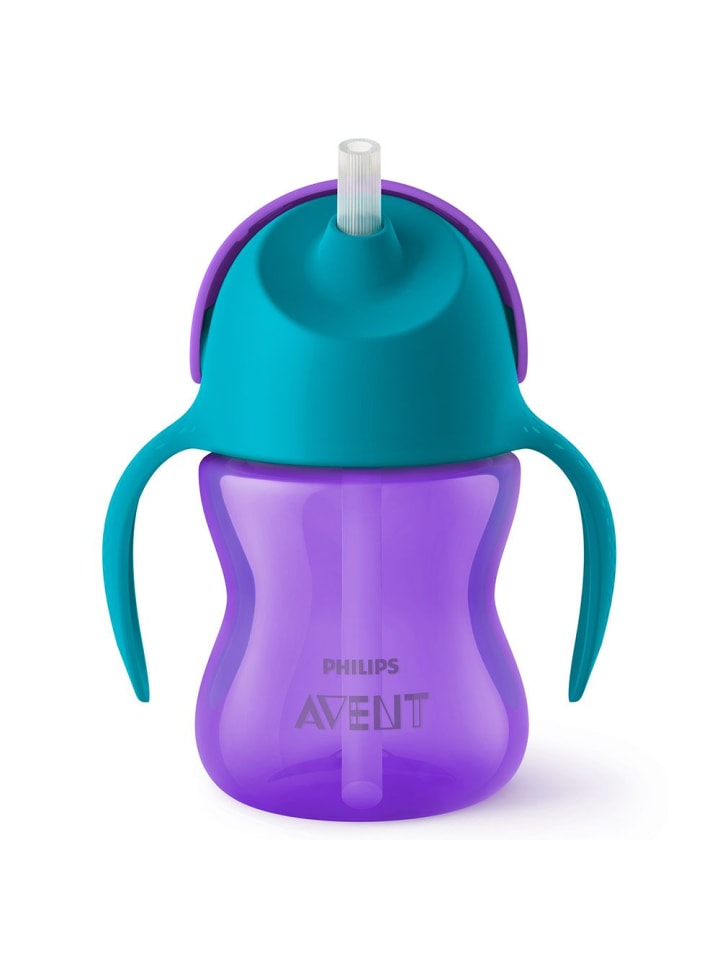 Philips Avent Strohhalm-Becher mit Griffen 200 ml - SCF796/02 - Lila in lila,blau günstig kaufen onesize