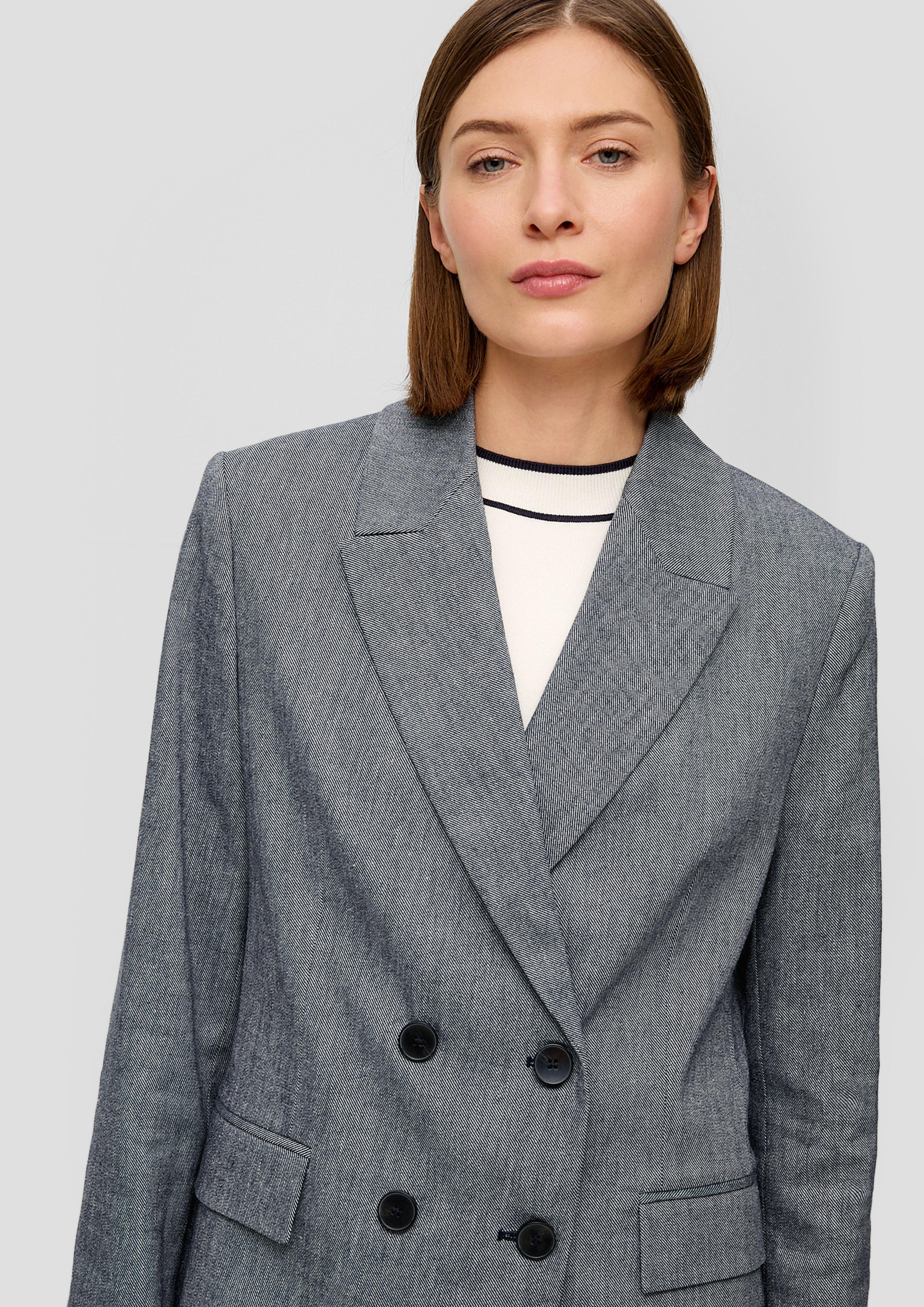 Taillierter Longblazer aus Baumwollmix  2141406-59W2