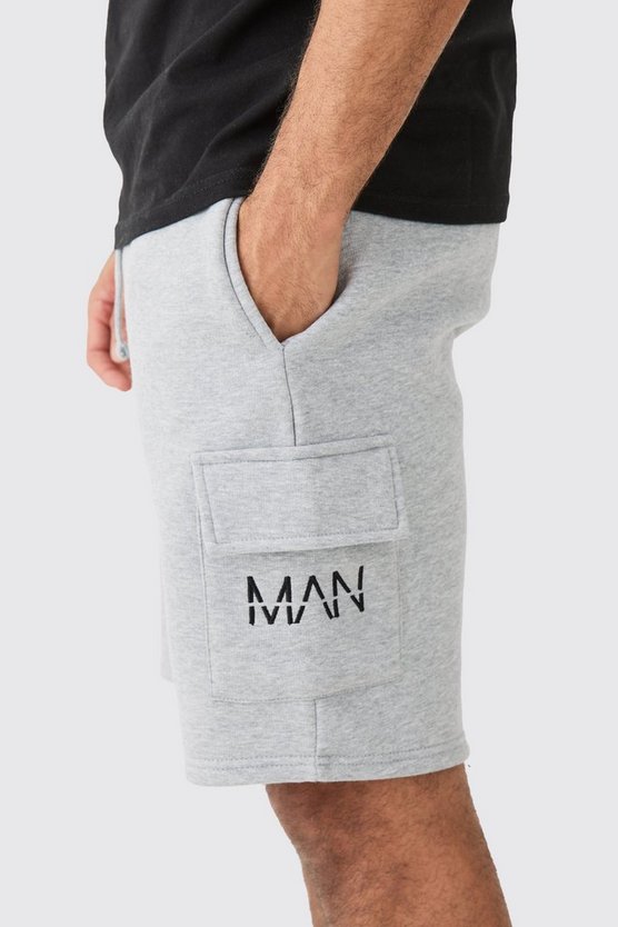 Lockere mittellange Man-Dash Cargo-Shorts