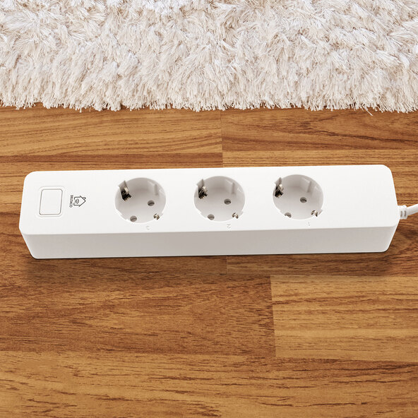 3-fach Steckdosenleiste mit 2 x USB