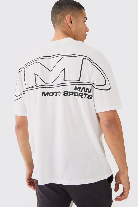 Oversize T-Shirt mit Moto Sport Print