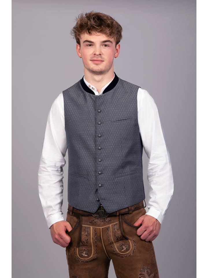 Edelnice Trachten Weste Fritz Blau in blau günstig kaufen 56