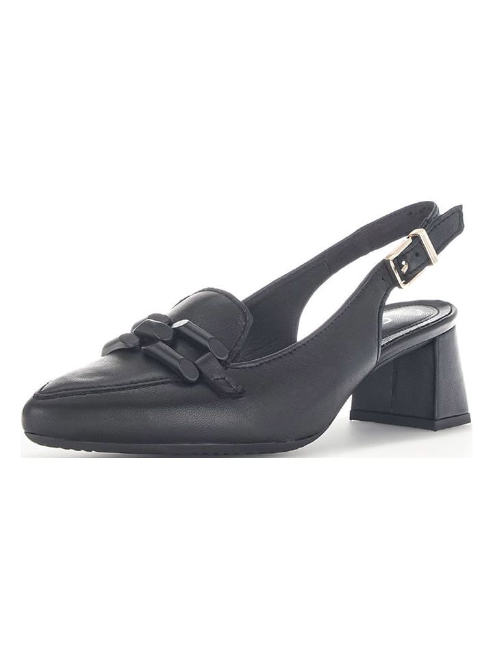Gabor Leder-Slingpumps  in Schwarz günstig kaufen