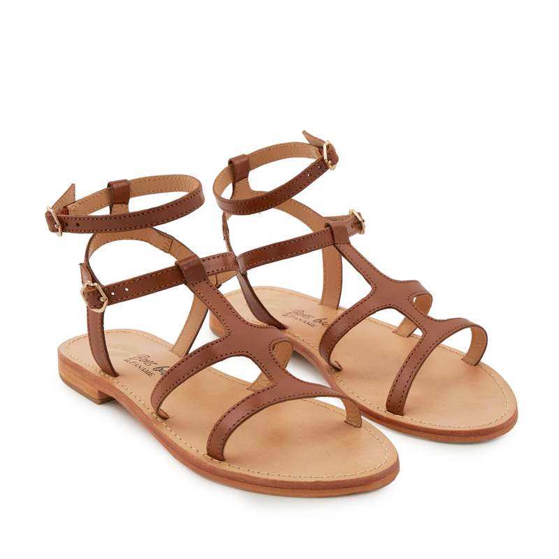 Sandales en cuir Chimere Cognac