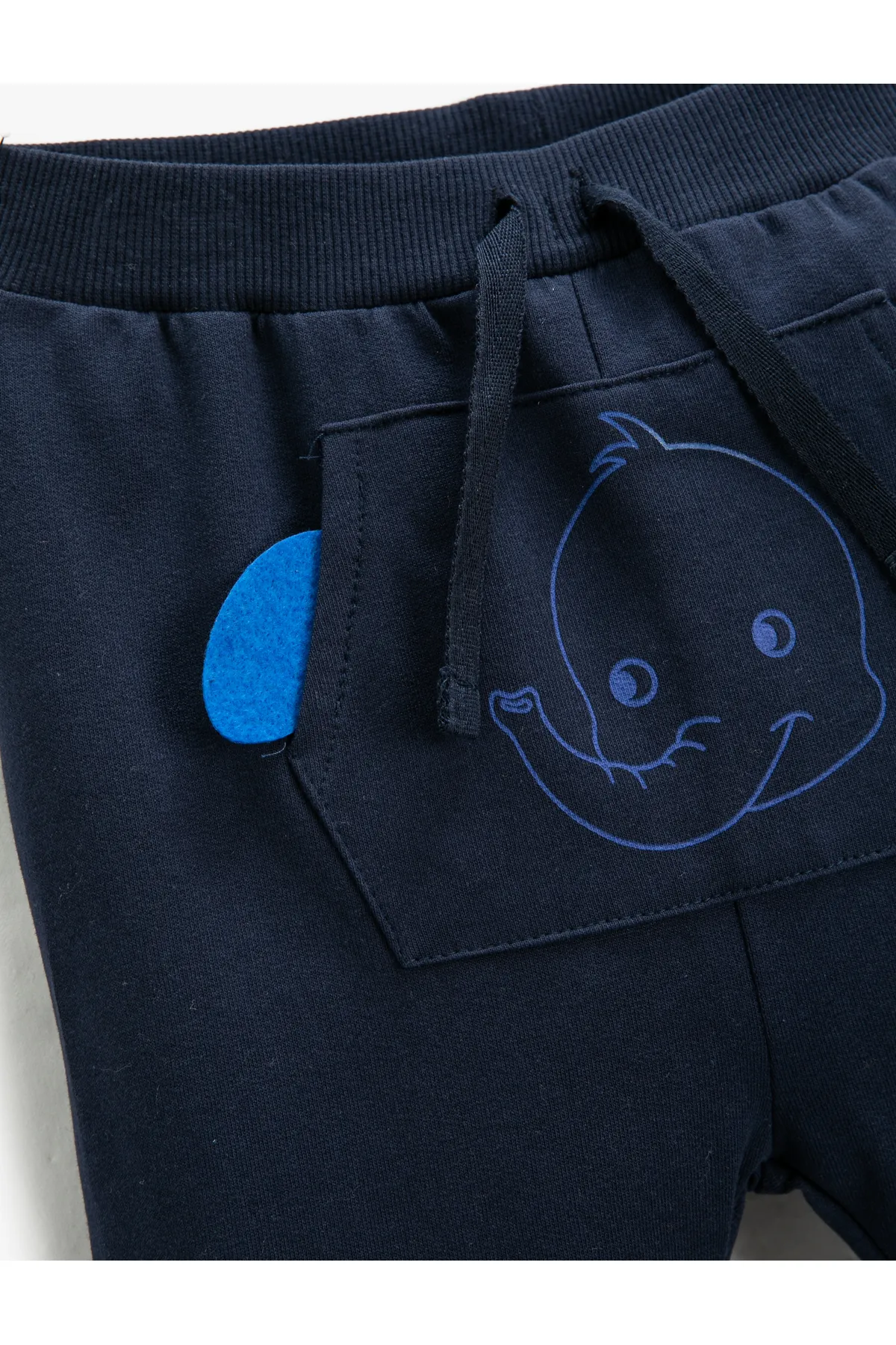 Koton  Jogger-Jogginghose mit Elefantenmuster, Kängurutasche, gebundene Taille