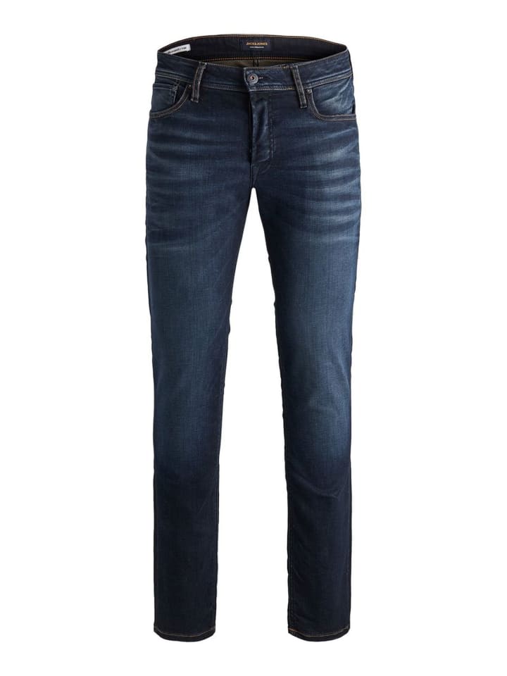 Jack & Jones Jeans TIM Straight Legs Flat Front TIM ORIGINAL in Dunkelblau günstig kaufen
