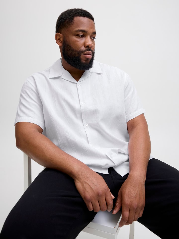 JACK & JONES PLUS Hemd in Bright White günstig kaufen