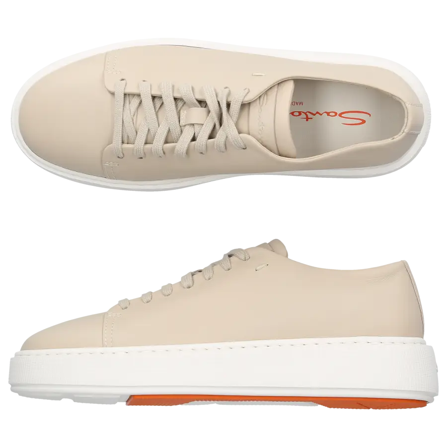 Santoni - Sneaker low 60994 Kalbsleder - grau