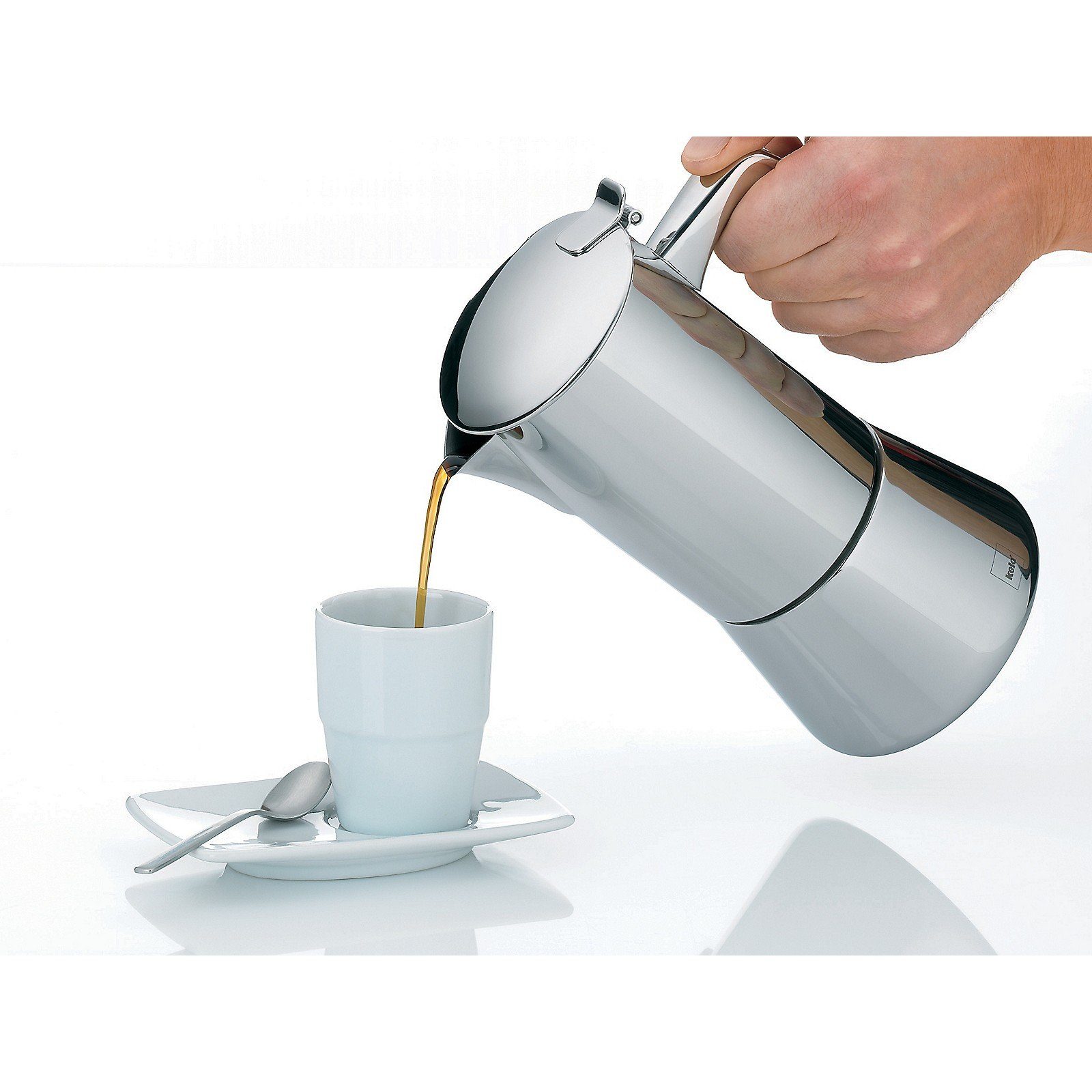 kela Espressokocher Latina, glänzendes Edelstahl, 200 ml, für 4 Tassen