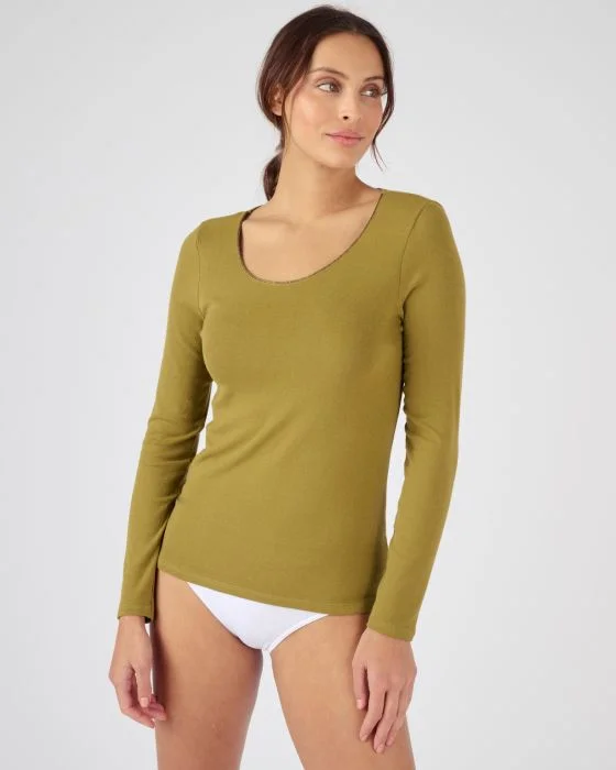 Tee-shirt manches longues Thermolactyl Sensitive, biais fils brillants