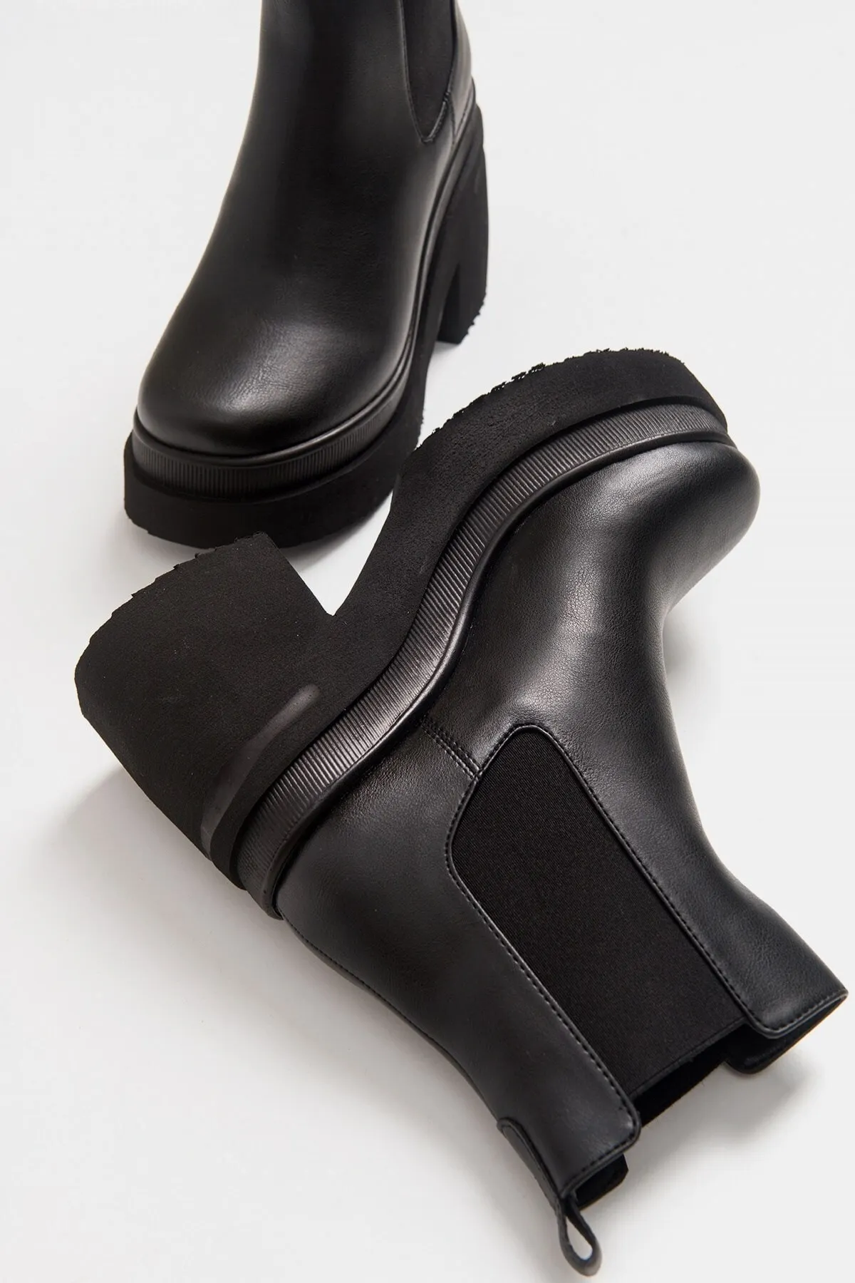 LuviShoes  Emma Black Skin Damenstiefel