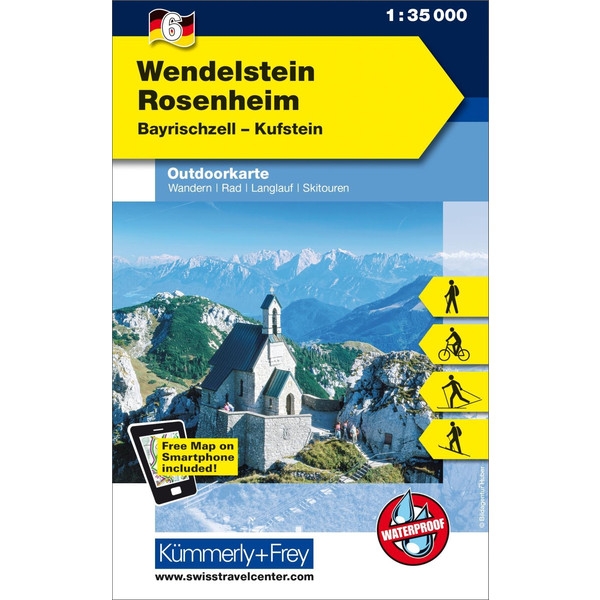 KuF Deutschland Outdoorkarte 06 Wendelstein - Rosenheim, Bayrischzell, Kufstein 1:35 000 - Wanderkarte