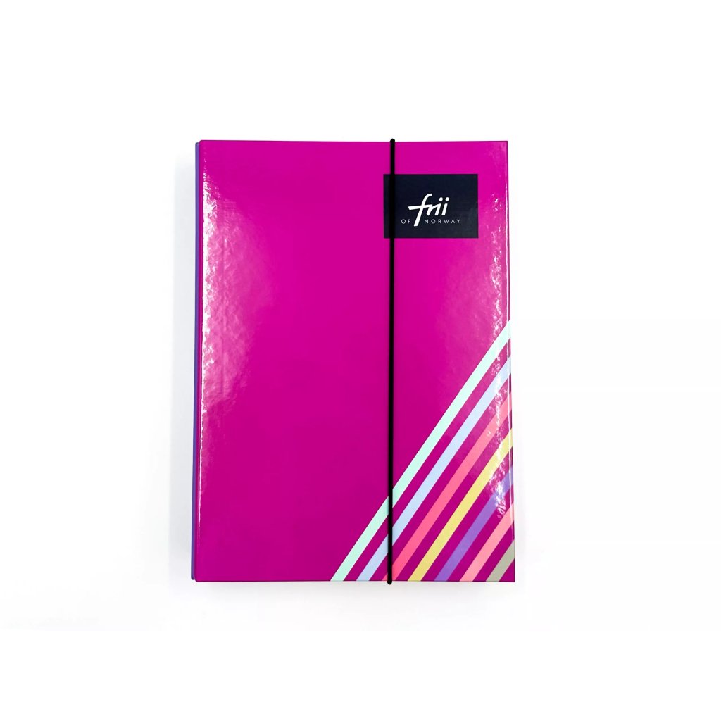 Frii of Norway Retro Stripe Pink Sammelmappe A5