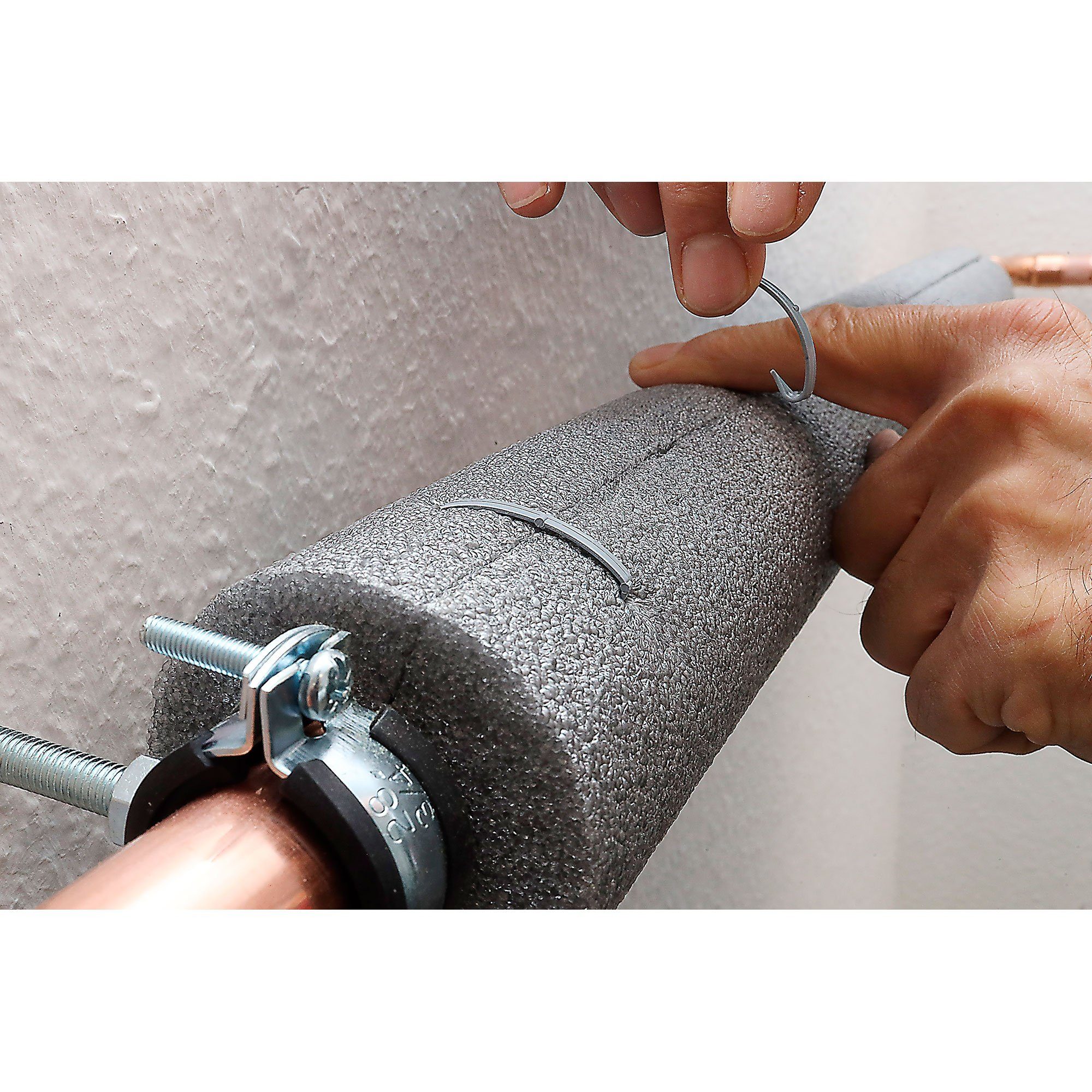 Scorprotect® Steinwolle PE Rohrisolierung angeschlitzt Farbe grau 1 Meter