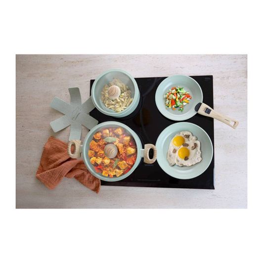 Set de vase de gătit celadon MENASTYL SUPERBALL, 8 piese