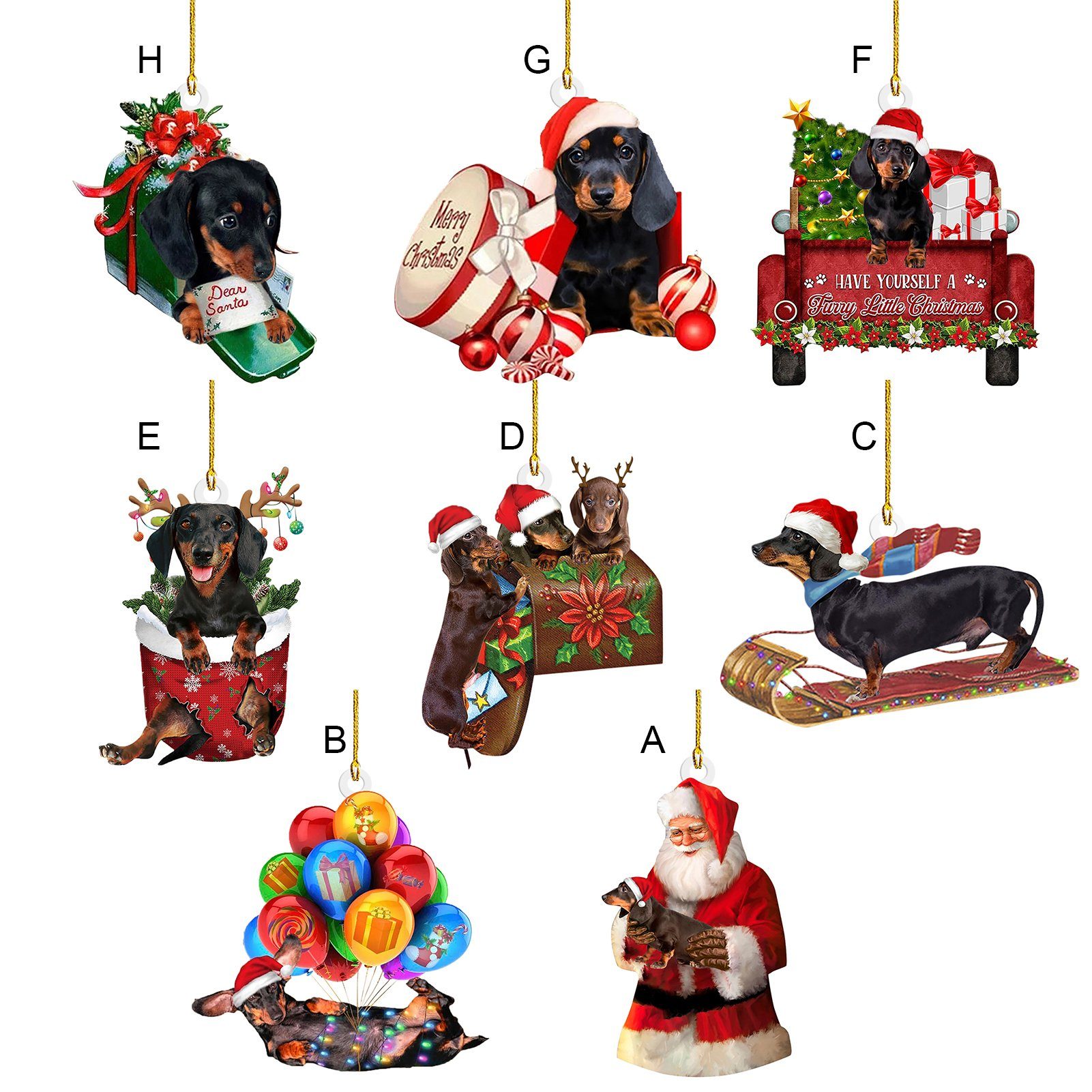 Rutaqian Christbaumschmuck Weihnachts-Anhänger Hängeornamente Weihnachtsanhänger Verzierung Deko