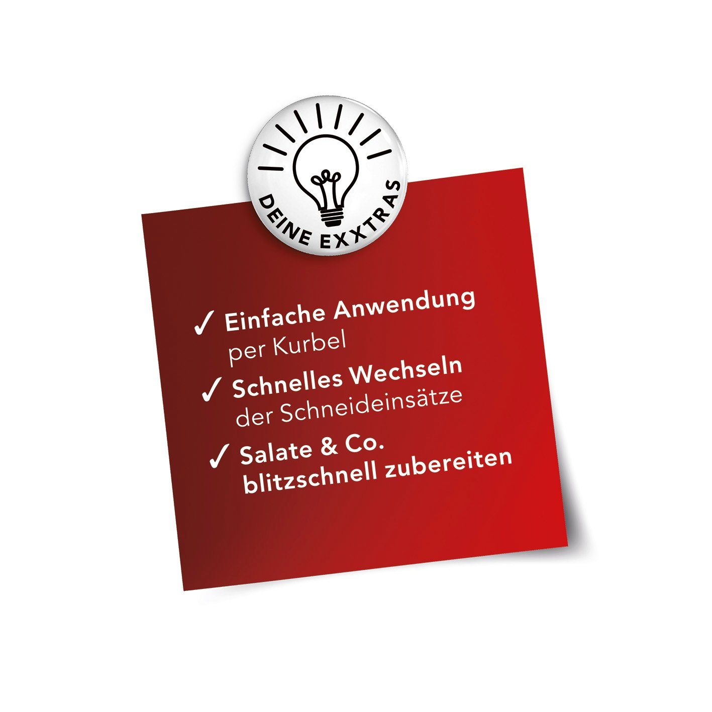 MAXXMEE Allesschneider MAXXMEE Multi-Schneider Spin Slicer 6-tlg. weiß